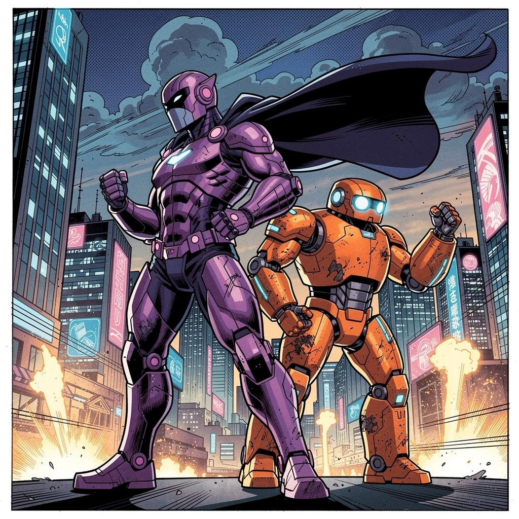 Hero & Sidekick by Flux 2 Pro